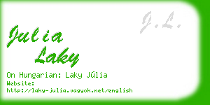julia laky business card